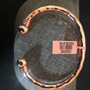 A Lovely Faceted Rose-tone Cuff Bracelet for you!